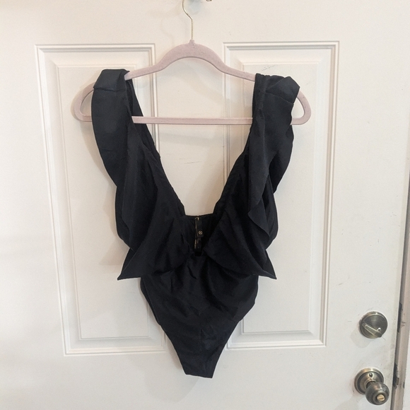 Vix Paula Hermanny Liz Plunge Black One Piece - Picture 4 of 7